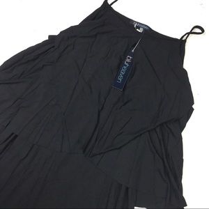 NWT Bluheaven Black Layered Tank Dress